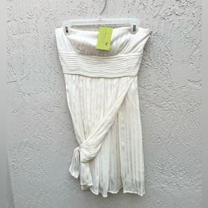 BCBG max azria ivory strapless mini dress size 2